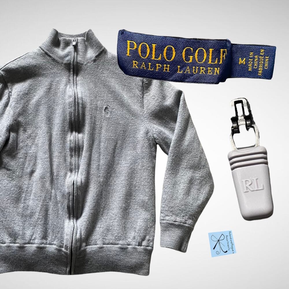 Polo Golf Ralph Lauren Sweater Zip-up Jacket Kids Sz M